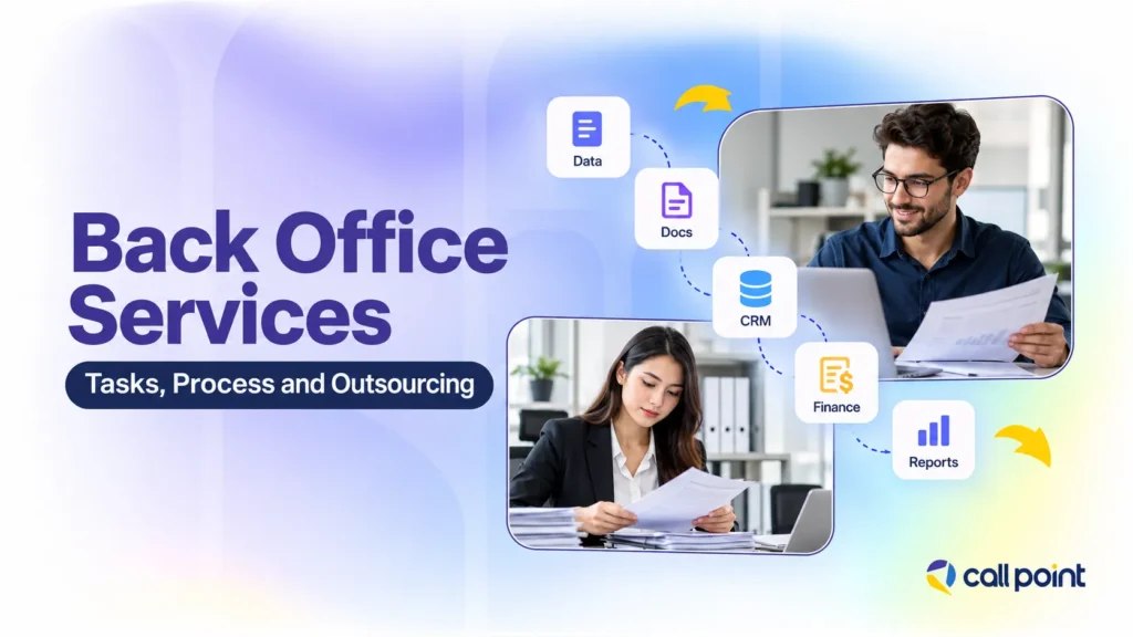 Back office services covering data management, document processing, CRM, finance and reporting