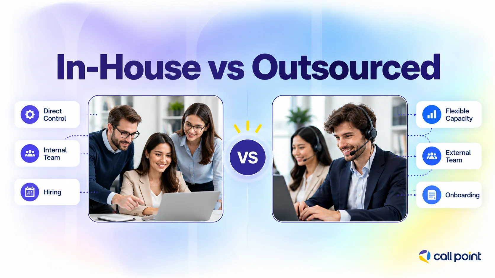 In-house vs outsourced appointment setting comparing internal control, staffing, capacity and onboarding