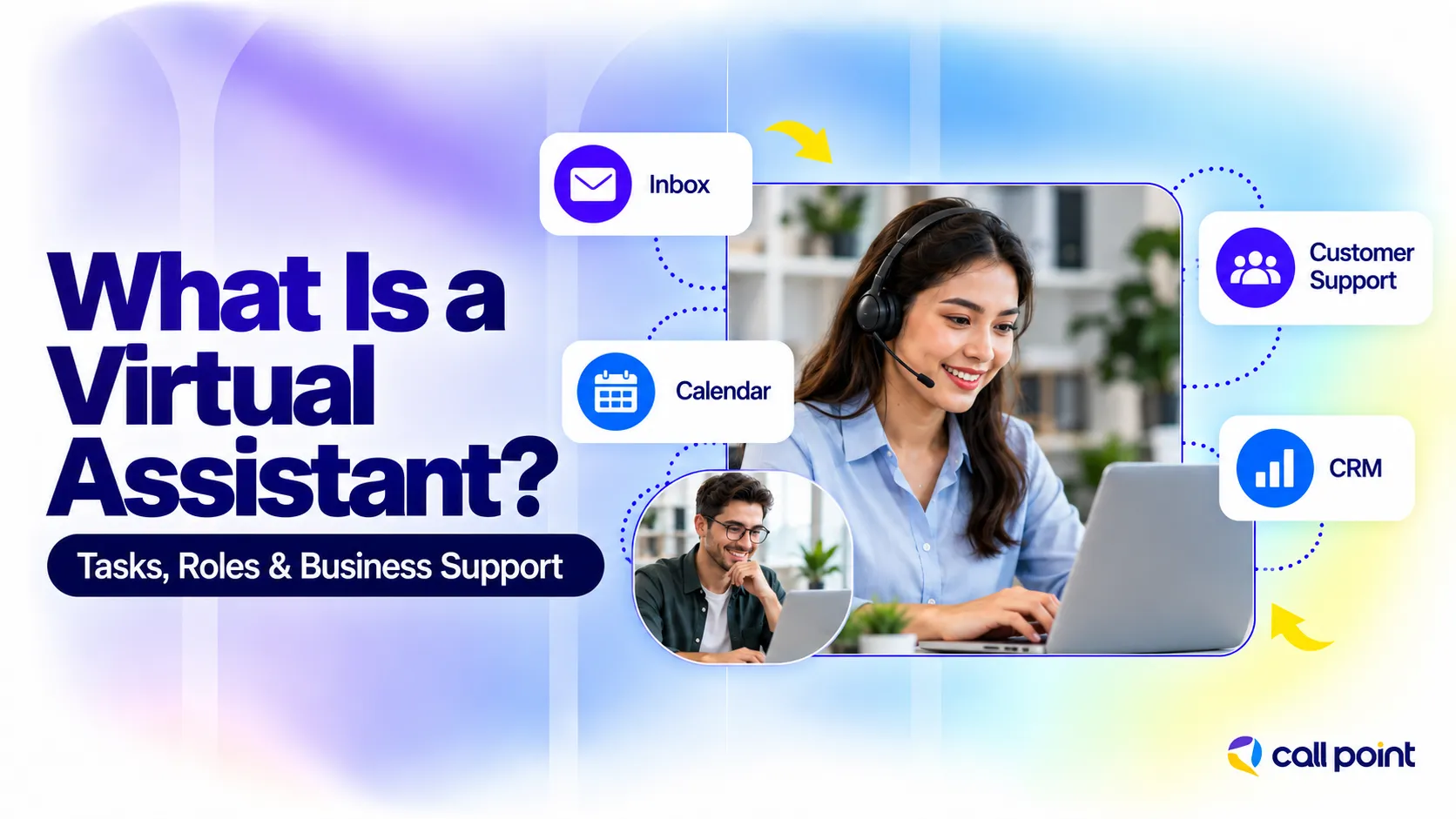 Virtual assistant providing remote business support with inbox, calendar, CRM and customer service tasks